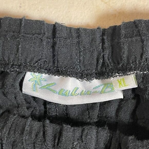 Lulu-B Patterned Textured Comfortable Cotton Elastic Waist Pants XL - Picture 7 of 11